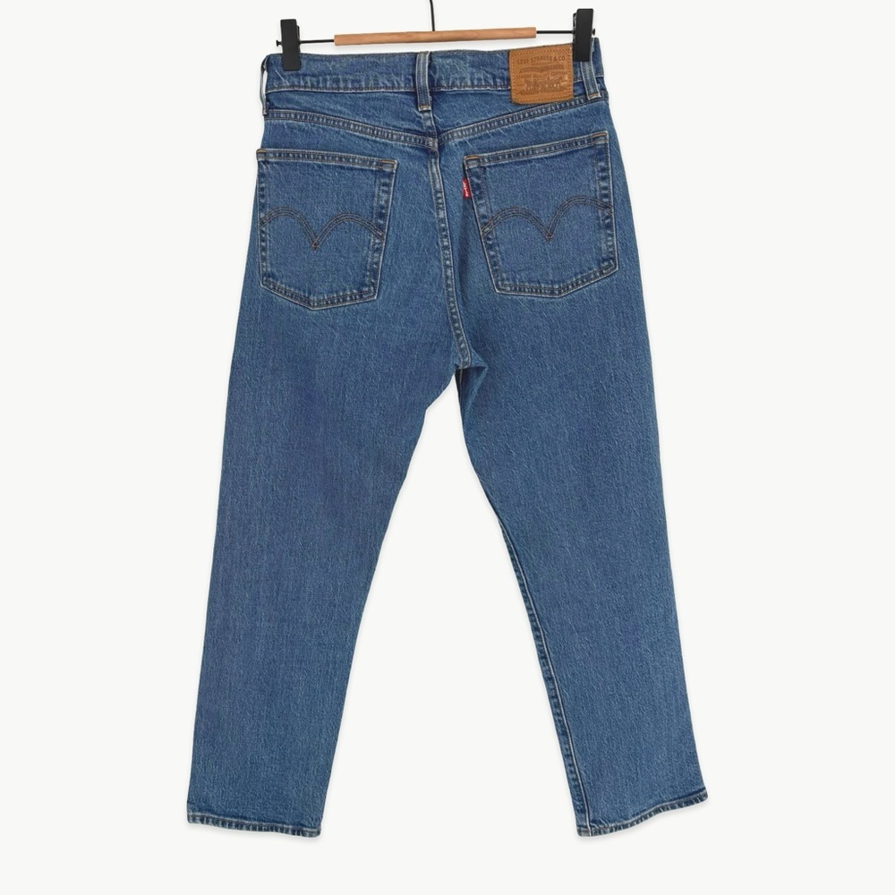 Levi’s Premium Wedgie Straight Ankle Jeans Size 26x26 Medium Wash High Rise - Picture 3 of 12